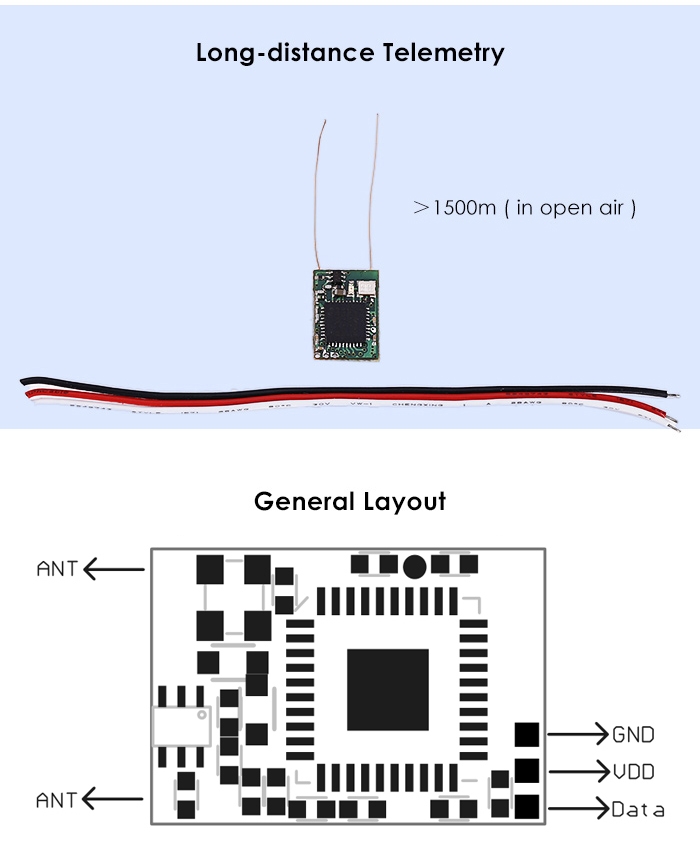 FuriBee S801B - P 2.4GHz 8CH PPM Receiver