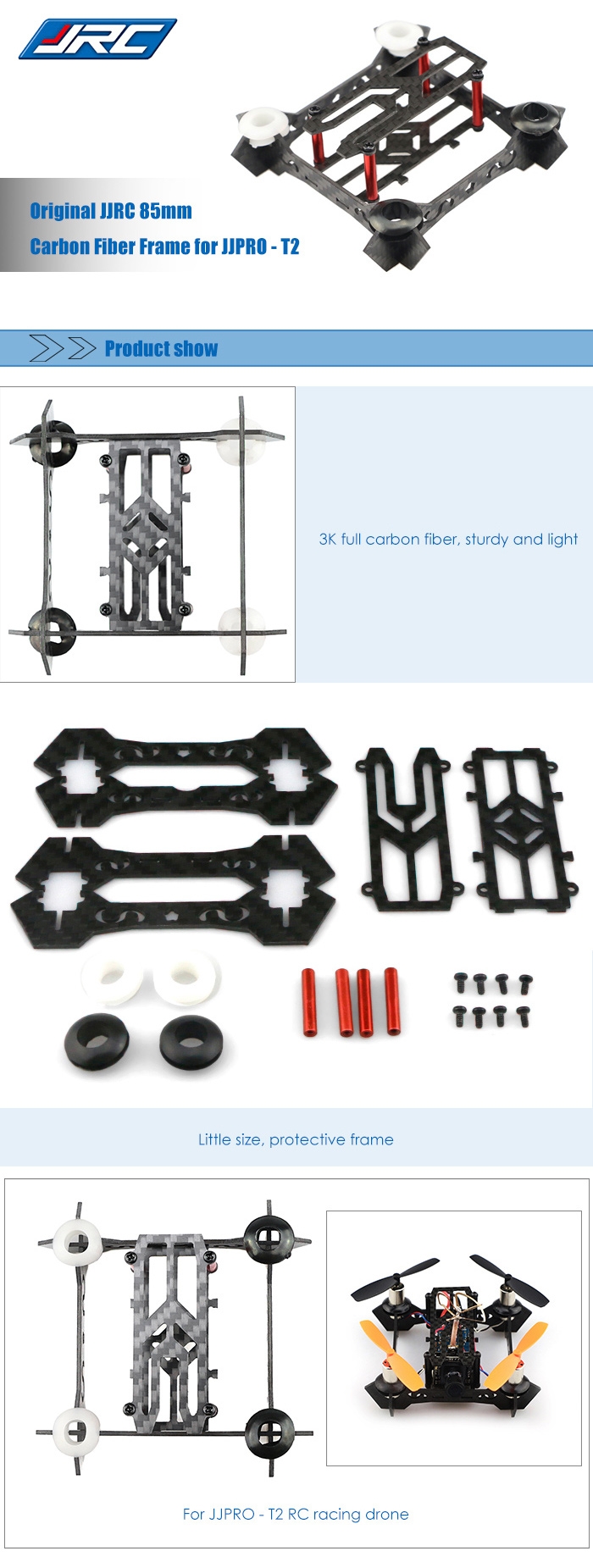 Original JJRC 85mm Carbon Fiber Frame