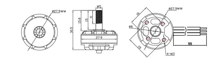 EMAX RS2205 - S 2600KV Brushless Motor - 4pcs