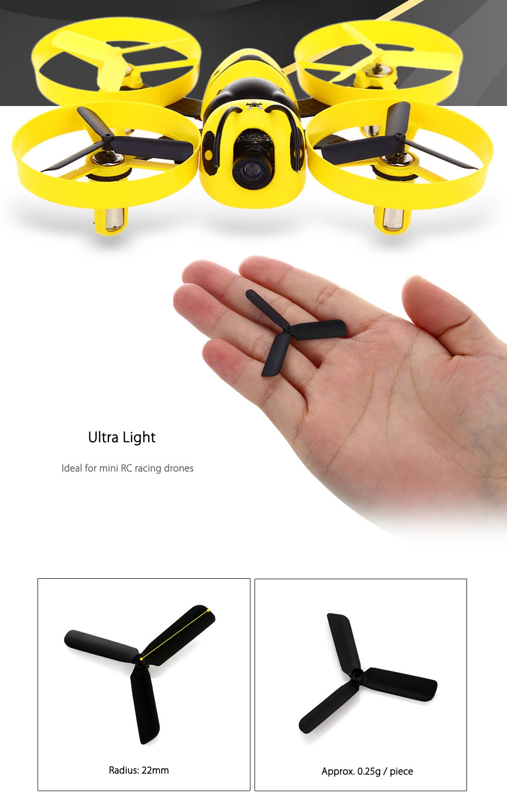 Original FuriBee 44mm Three-blade Propeller