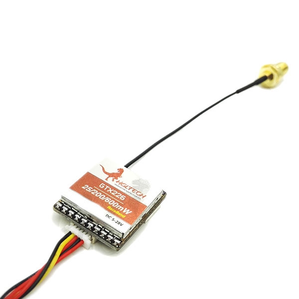 GTX226 5.8G 40CH 25mW 200mW 600mW Switchable Transmitter with SMA/RP-SMA Female Antenna Connector