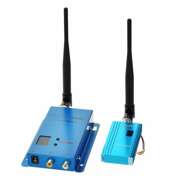 Partom 1.4G 1.5G 1.6G 12CH 1.5W 1500mW AV Transmitter 250mA Receiver FPV Combo TX RX Set