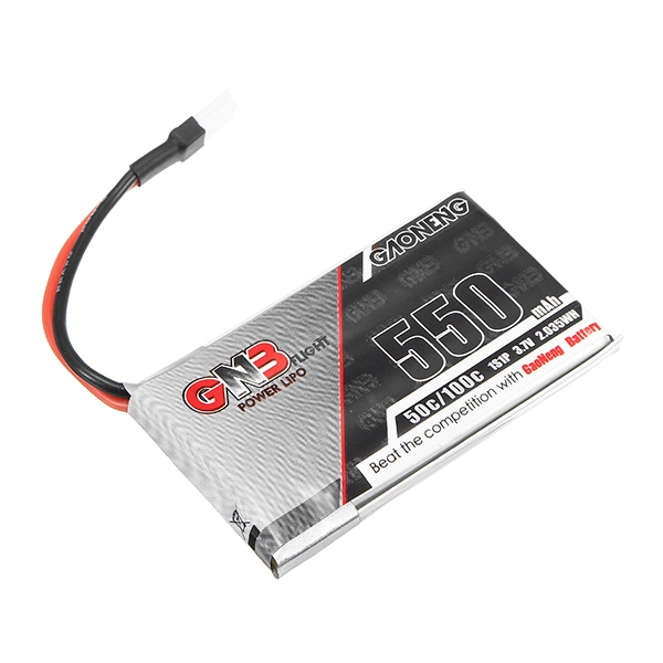 Gaoneng GNB 3.7V 550mAh 50C Lipo Battery White Plug