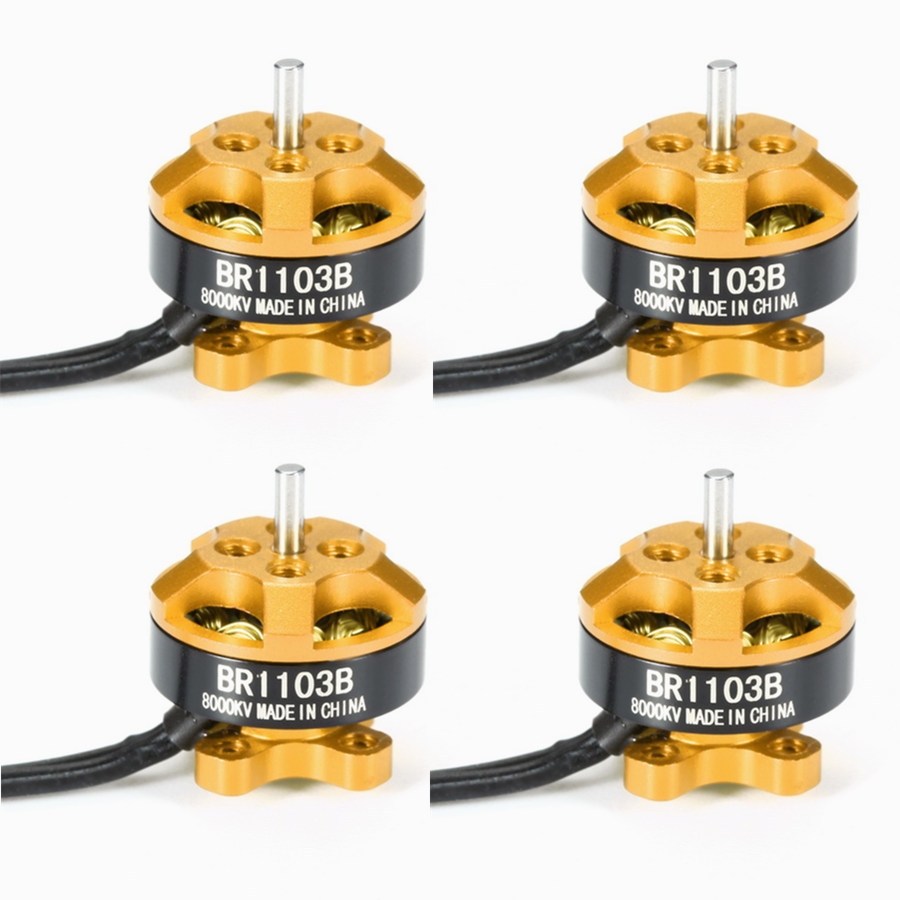 4X Racerstar Racing Edition 1103 BR1103B 8000KV 1-3S Brushless Motor Gold For 50 80 100 Mini Frame