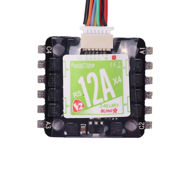 20x20mm Racerstar Mini RS12Ax4 12A Blheli_S BB2 2-4S 4 in 1 Brushless ESC D-Shot Ready