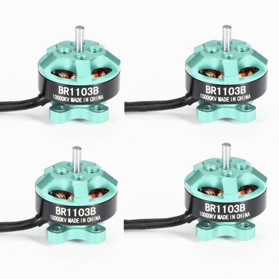 4X Racerstar Racing Edition 1103 BR1103B 10000KV 1-3S Brushless Motor Green For 50 80 100 Mini Frame