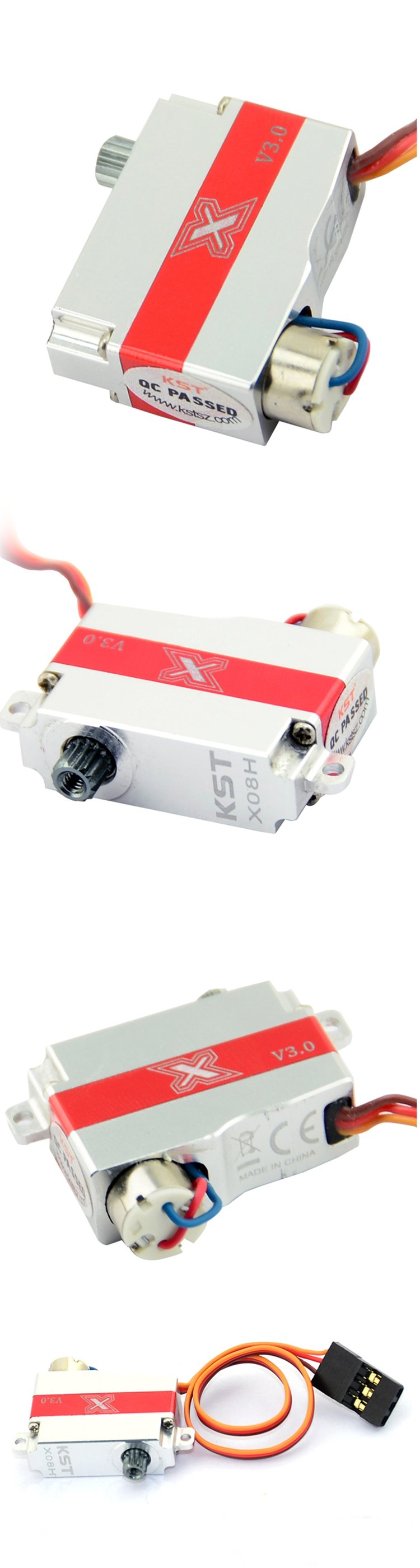 KST X08H V3 3.8-7.4V 8g Metal Gear Micro Digital Servo For RC Airplane