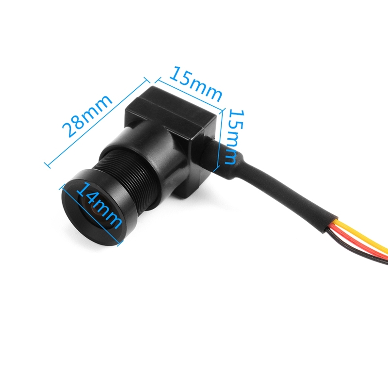 Micro 1/4 CMOS 700TVL 3.6mm 90 Degree CCTV Mini FPV Camera PAL NTSC 5V-12V Input 