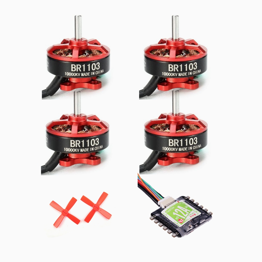 4X Racerstar Racing Edition 1103 BR1103 10000KV Motor + RS12Ax4 Blheli_S BB2 ESC + 2035 4 Blade Prop