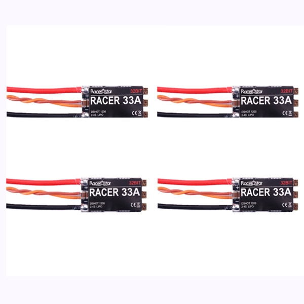 4X Racerstar Racer33 33A 2-4S 32bit DShot1200 Ready FPV Racing Brushless ESC