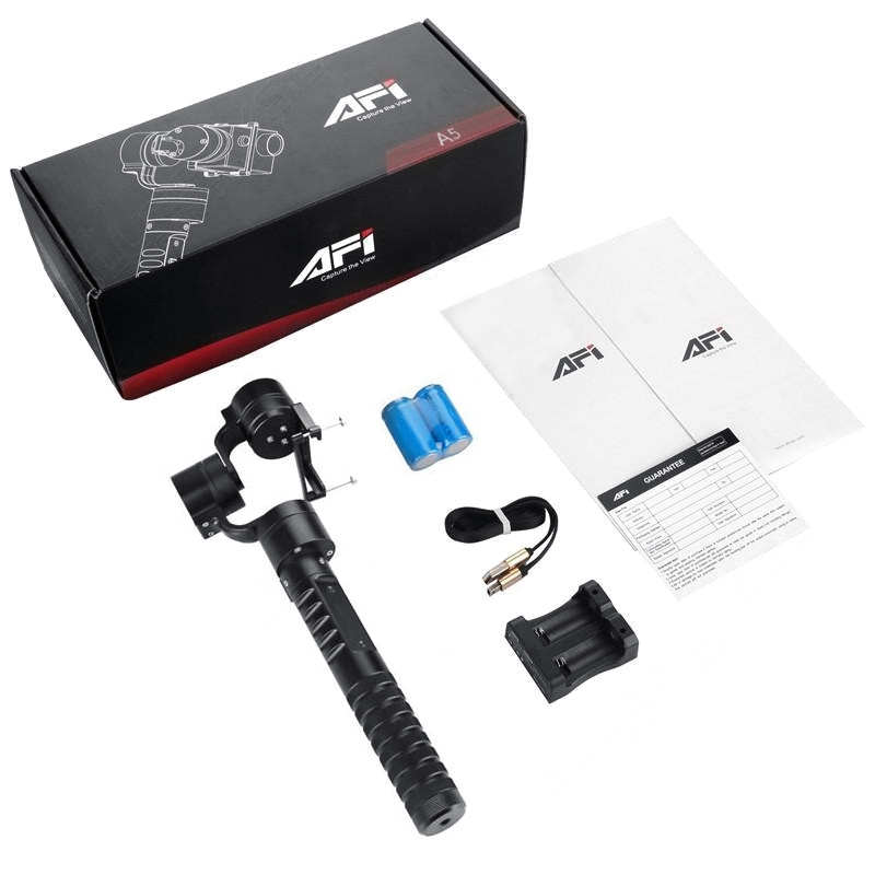 AFI A5 3-Axis Brushless Handheld Gimbal Camera Gyro Stabilizer FPV for GoPro 3 3+ 4 5 HD Xiaoyi AEE SJCAM