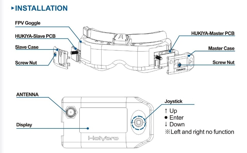 Holybro Hukiya RX5808 Pro Diversity Receiver 5.8G 48CH With OLED Display For Fatshark Goggles