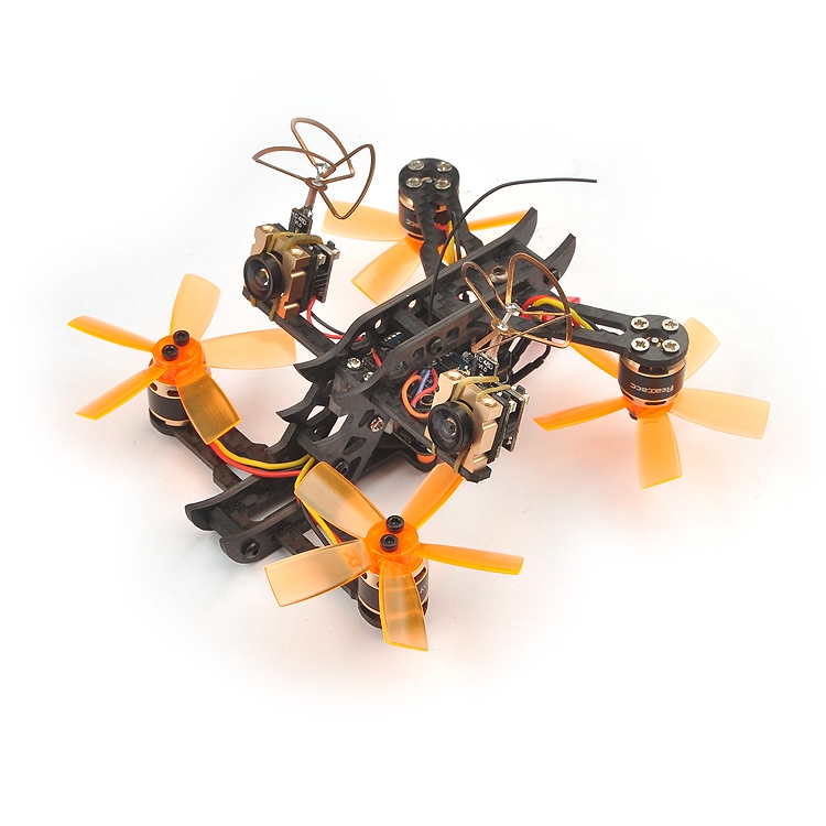 Realacc Horns 100 Micro 3D FPV Racing Drone BNF Dual 600TVL Cameras 5.8G 25MW 48CH VTX F3 OSD