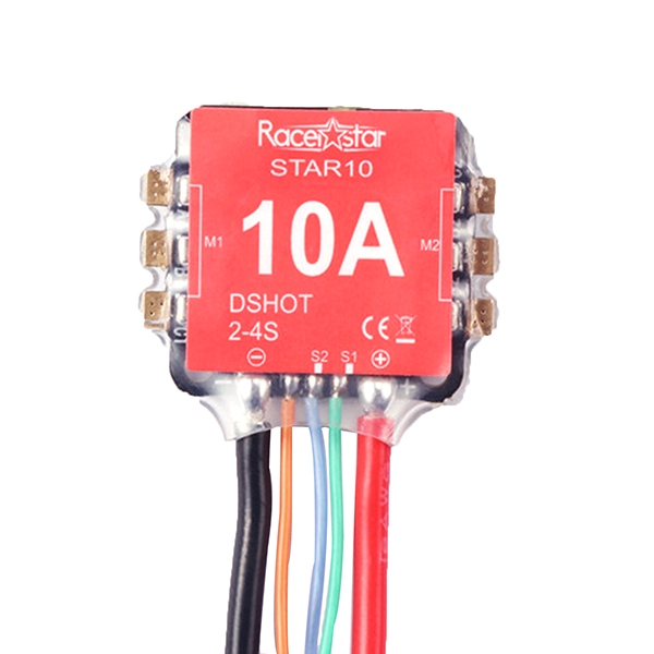16x16mm Racerstar Star10 Blheli_S BB2 10A 2-3S 2 In 1 ESC Dshot600 Ready for Mini Racing Drone