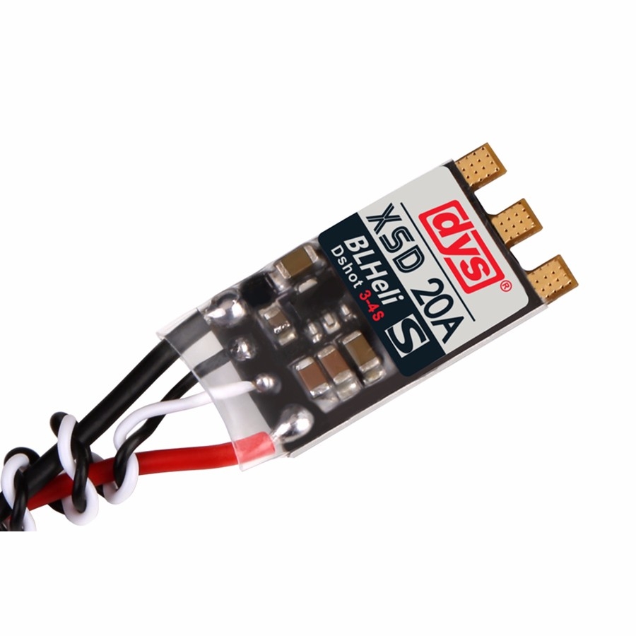 4X DYS XSD 20A 3-4S ESC BLHeli_S Supports Dshot600 Dshot300 For High KV Motors 