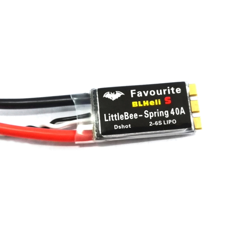 4X Favourite FVT LittleBee Spring 40A ESC Blheli_S Dshot 2-6S Mulitshot Oneshot42 OneShot125