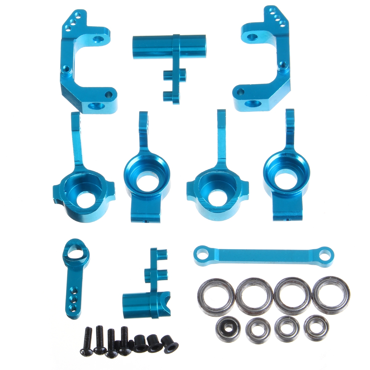 1:10 Upgrade Car Part Kit Aluminum Alloy Blue Remote Control Car Accessories 