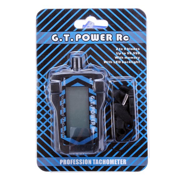 G.T. POWER Professional RC Tachometer RPM Reader for 2-9 Blades Propeller