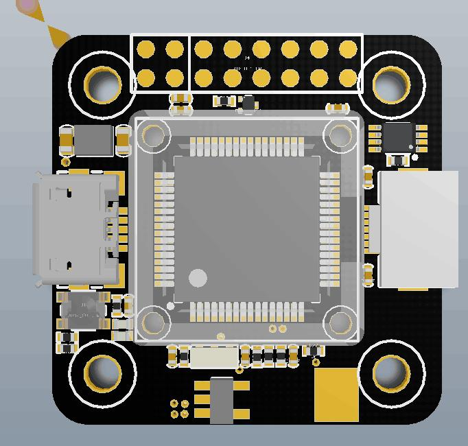 Omnibus F4 Corner Nano Flight Controller ICM20608 Damping Box IMU Build In OSD Current Sensor for RC Drone