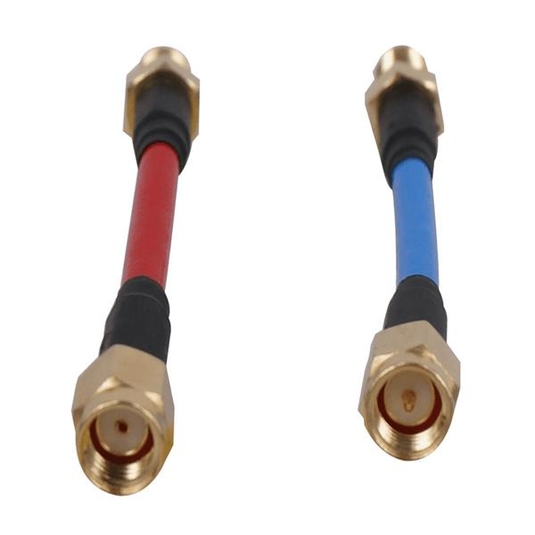 2PCS Aomway CBA004 80mm FPV Antenna Extension Cord Wire Prolonging Adaptor RP-SMA Male Red