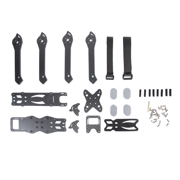 PUDA D240 240mm 4mm Arm 3K Carbon Fiber Durable True X Type Frame Kit for RC Drone