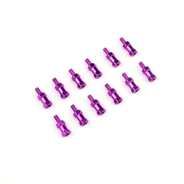 0.5g 12 PCS M3x10+6 M3 CNC Aluminum Alloy Hexagon Standoff for Racing Drone