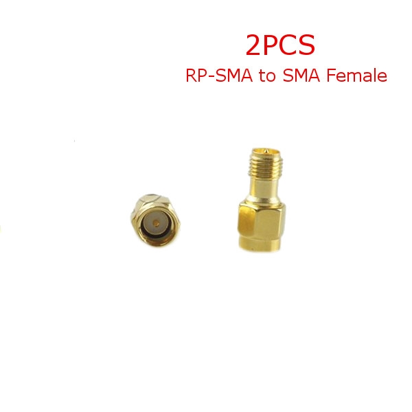 2PCS 5.8G FPV Antenna Gain Connector Adapter RP-SMA to SMA Female