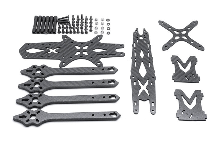 EXUAV FS230 230mm 5 Inch RC Drone FPV Racing Frame Kit 5mm Arm Thickness 3K Carbon Fiber