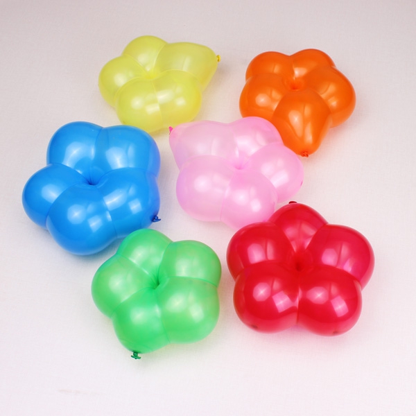 100pcs Multi-Color Flower Shape Latex Balloons Birthday Balloons