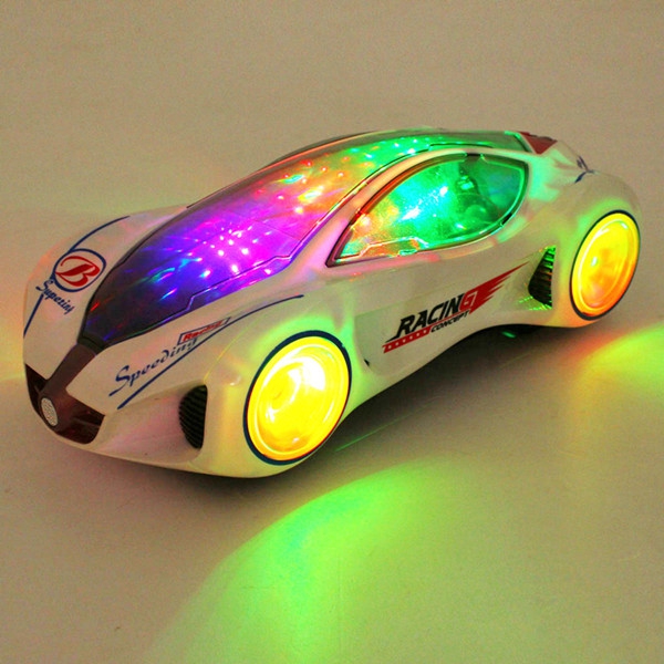 3D Super-car Electric Toy With Flashing Wheel Lights 