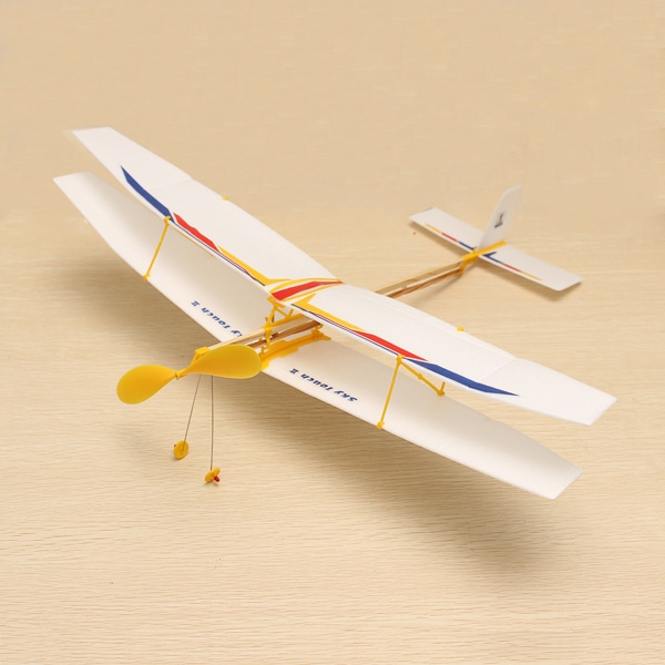 DIY Assembly Aircraft Powered By Rubber Band For Kids