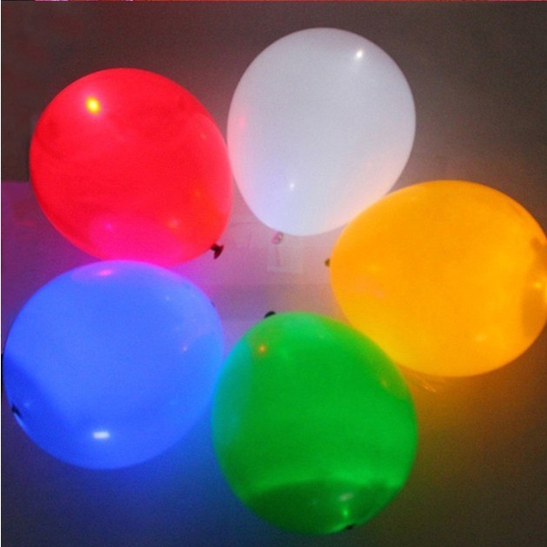 5PCS LED Light Up Balloons Luminous Balloon For Party Celebration