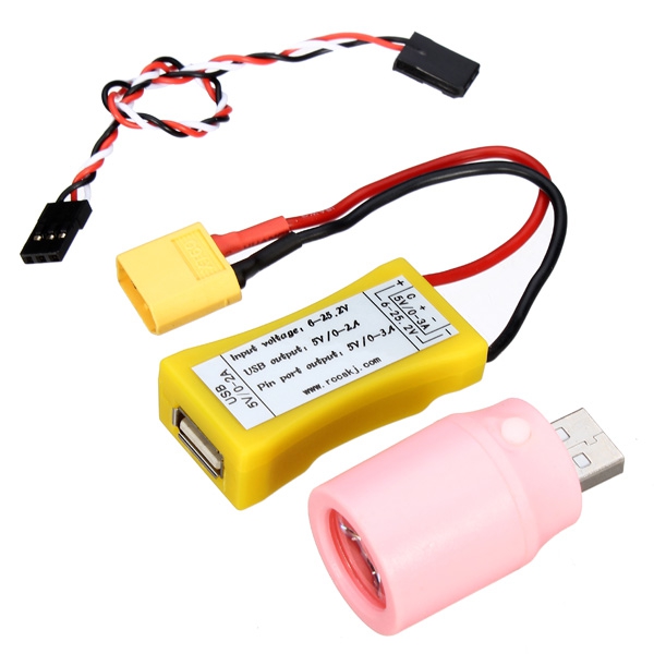 2S-6S Lipo to USB Power Converter Adapter with UBEC LED Function