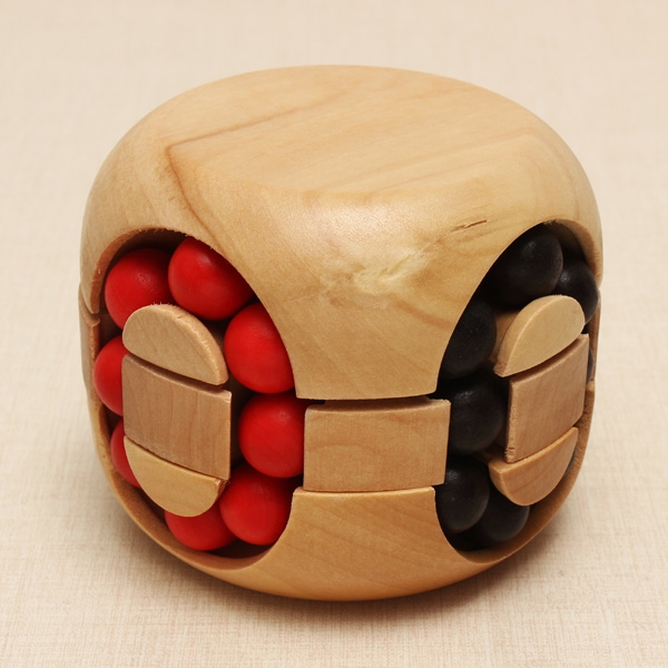 Ruban Hamburger Puzzle Ball Game Wooden Educational Toys 