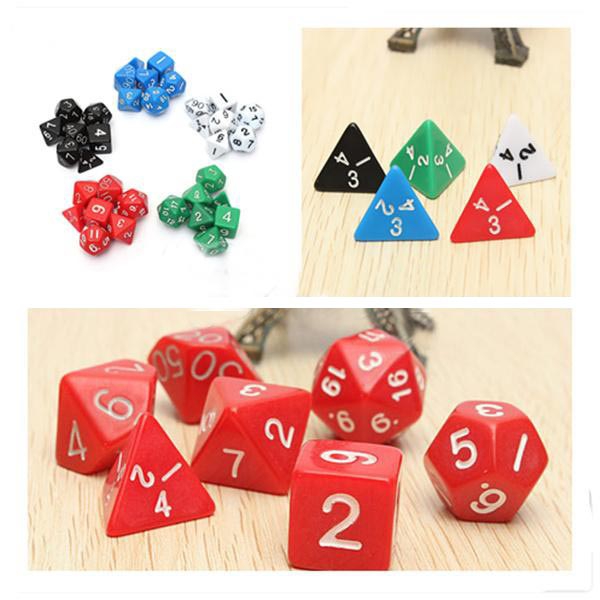 Dungeons and Dragons Game D4 D6 D8 D10 D12 D20 Dice Game Dice Set