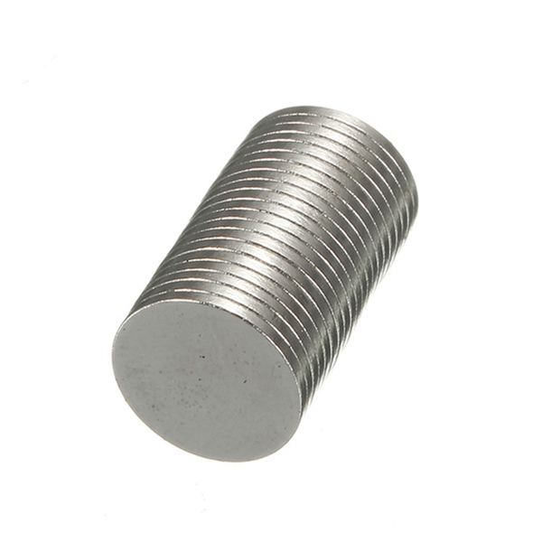 100pcs N50 Neodymium Disc Magnets – 2x10mm, Super Strong, Nickel Coated