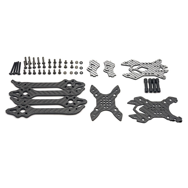 EXUAV VX215R 215mm Wheelbase 5mm Arm 3K Carbon Fiber X Type Frame Kit for RC Drone FPV Racing