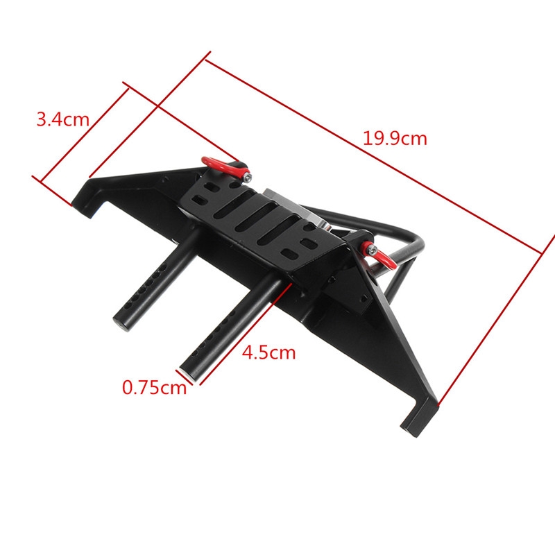 Metal Front Bumper With LED Cable For 1/10 RC Axial SCX10-90046 Crawler Car Parts