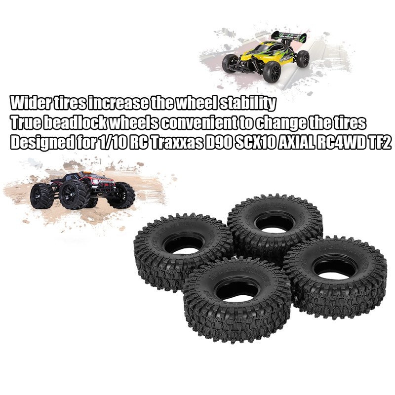 4Pcs AUSTAR AX-5020 1.9 Inch 120mm Rock Crawler RC Car Tires For 1/10 Traxxas SCX10 4WD TF2 RC Car