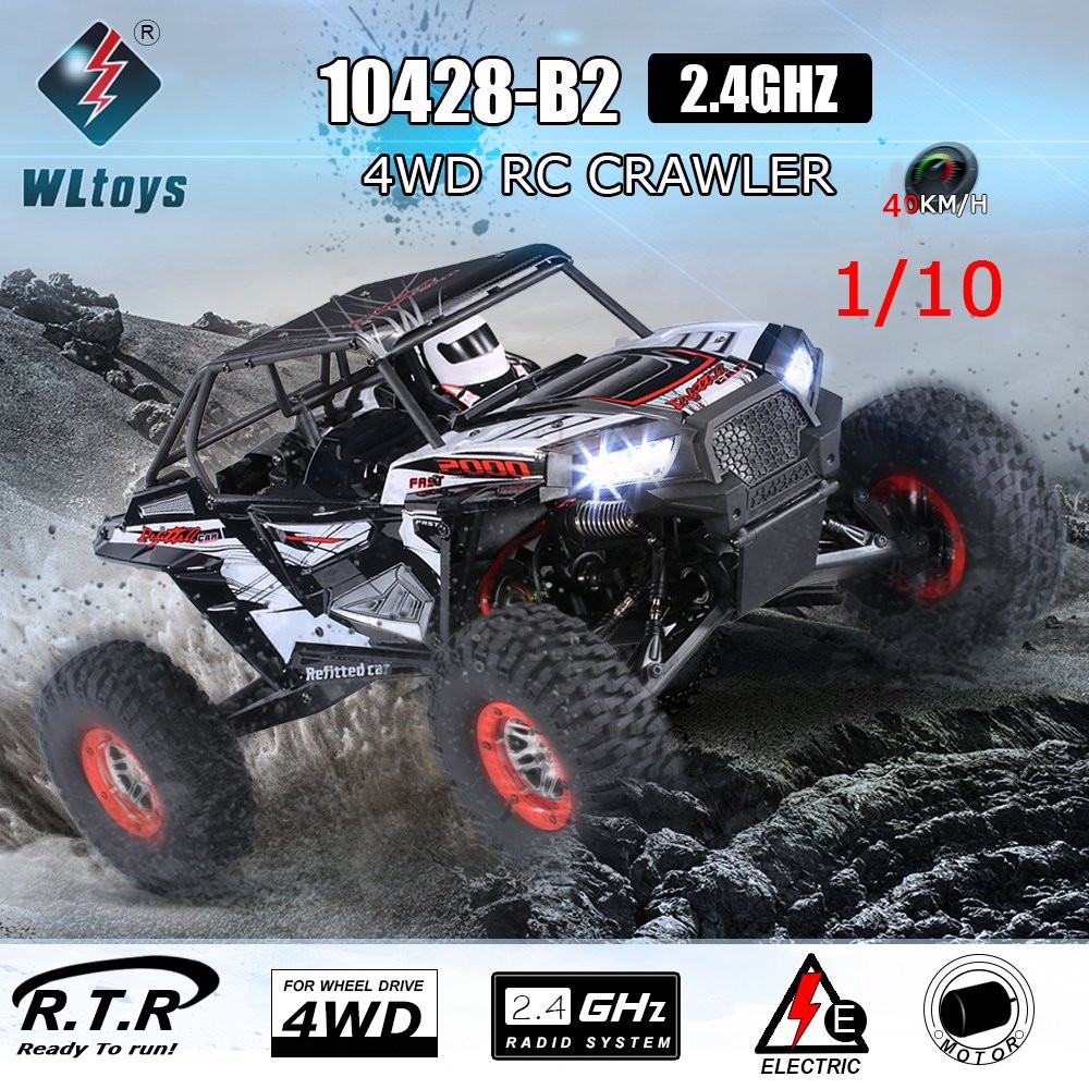 Wltoys 10428-B2 1/10 2.4G 4WD 40km/h Racing Rc Car Rock Crawler Off-Road Buggy RTR Toy