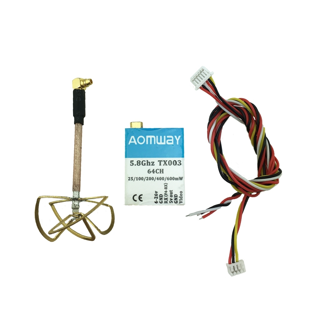 Aomway TX003 5.8G 64CH 0mw/25mw/100mw/200mw/400/600mw Smart Audio Pitmode FPV Transmitter VTX