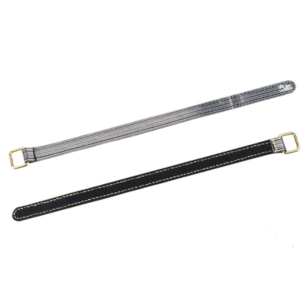 2Pcs RJX 20x650mm 3(M) Fiber Metal Clips Non Slip High Strength Black Battery Strap