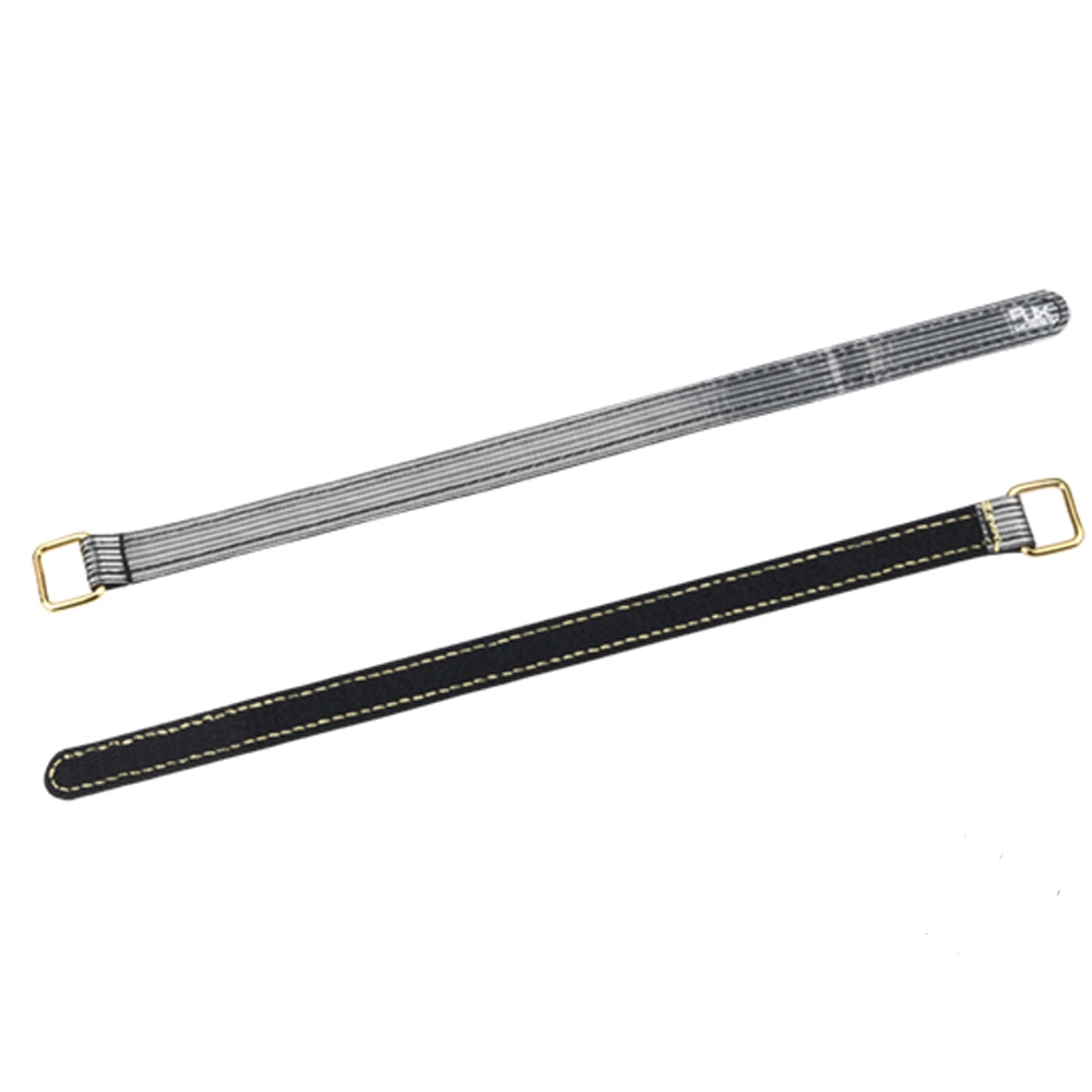 2Pcs RJX 20x550mm 3(M) Fiber Metal Clips Non Slip High Strength Black Battery Strap