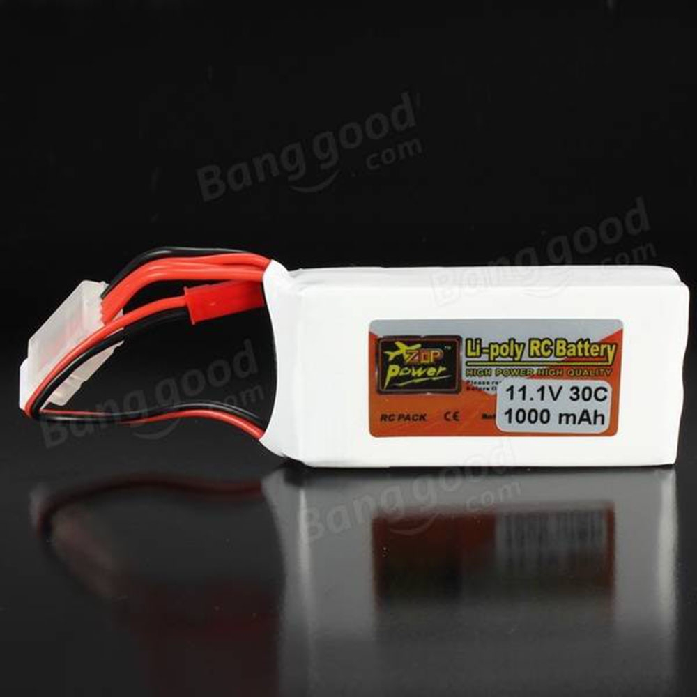 3PCS ZOP Power 11.1V 1000mAh 3S 30C Lipo Battery With JST Plug For RC Model