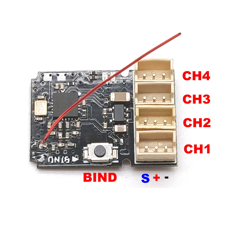 DasMikro FUTABA S-FHSS Compatibe Micro 4 Channel Surface Receiver Board For Micro Racing Cars