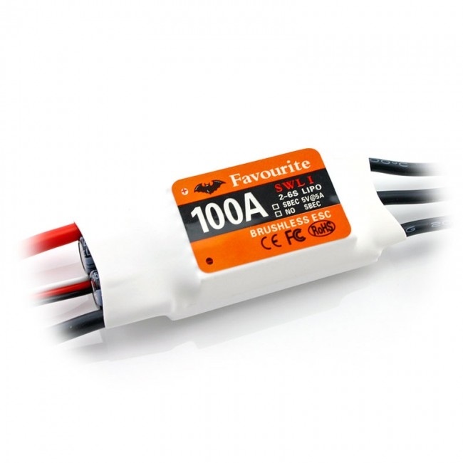 Favourite FVT Swallow Series 100A 2-6S Brushless ESC With 5V 5A SBEC For RC Airplane