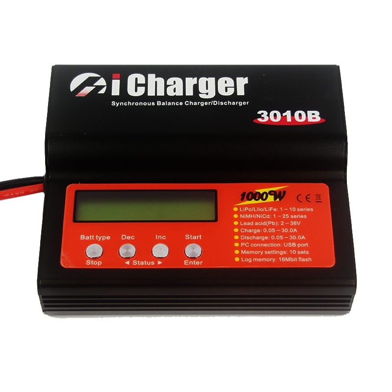 iCharger 3010B 1000W 30A DC 1-10S Lipo Battery Synchronous Balance Charger Discharger