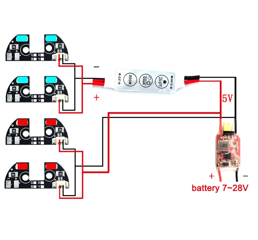 Flash Direction LED Night Avigational Light Controller Indicator For All Flight Controller F450 F330