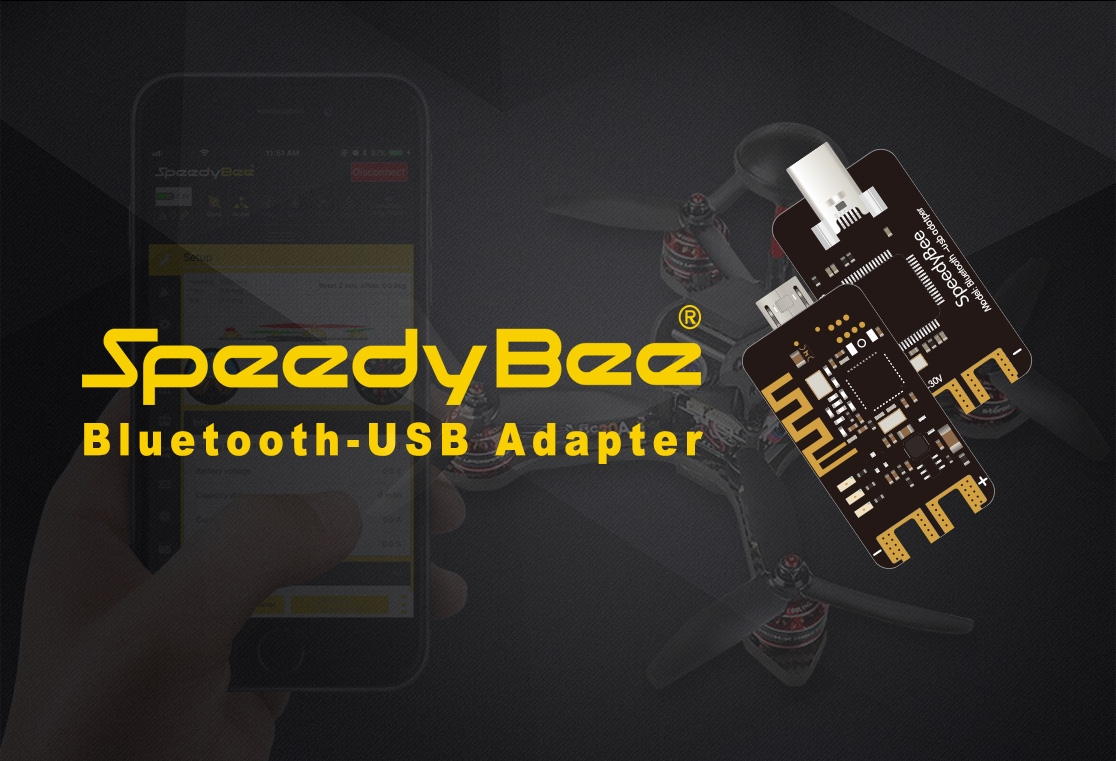 SpeedyBee Bluetooth-USB Adapter 2-6S Support STM32 Cp210x USB Connecter For RC Flight Controller