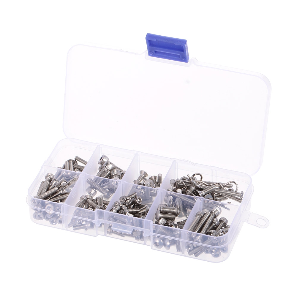 205PC Stainless Steel Screw Box Kit Set for Traxxas Slash 4x4 Short Truck DIY Tools Rc Car Parts